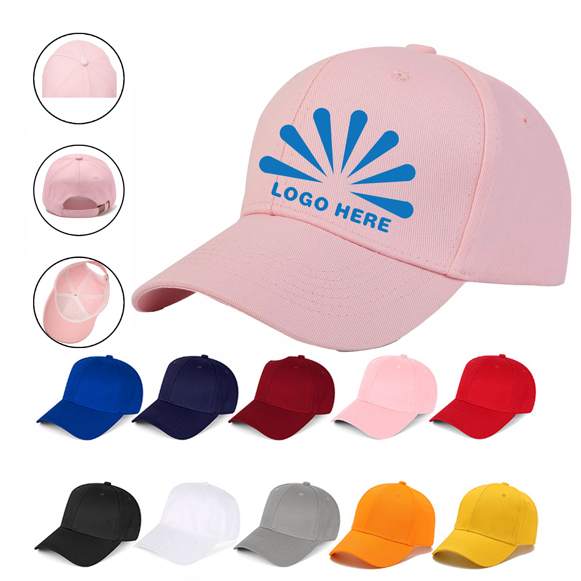 100% Cotton Sports Breathable Baseball Cap MOQ 20 14