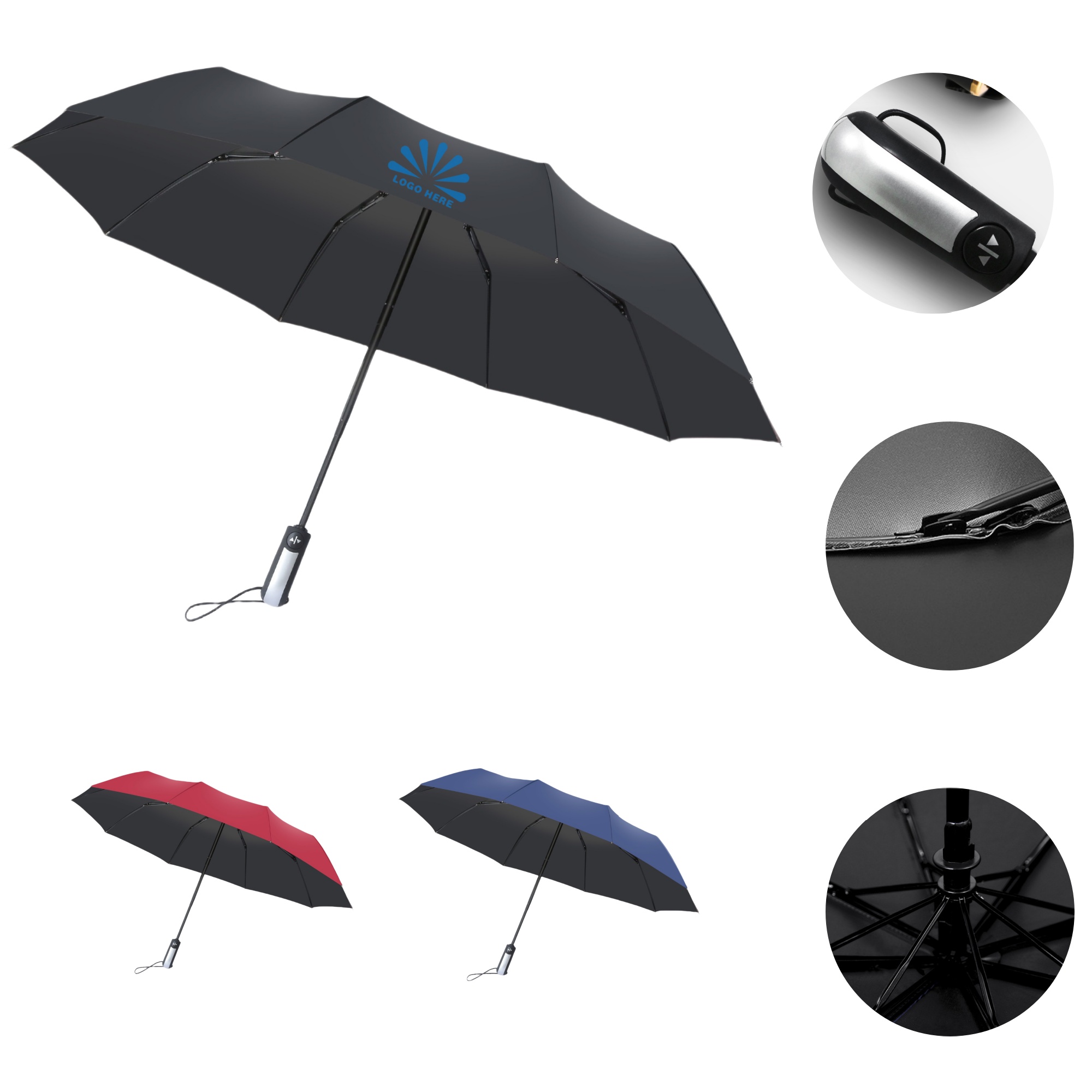 42" Auto Open/Close RPET Umbrella 2
