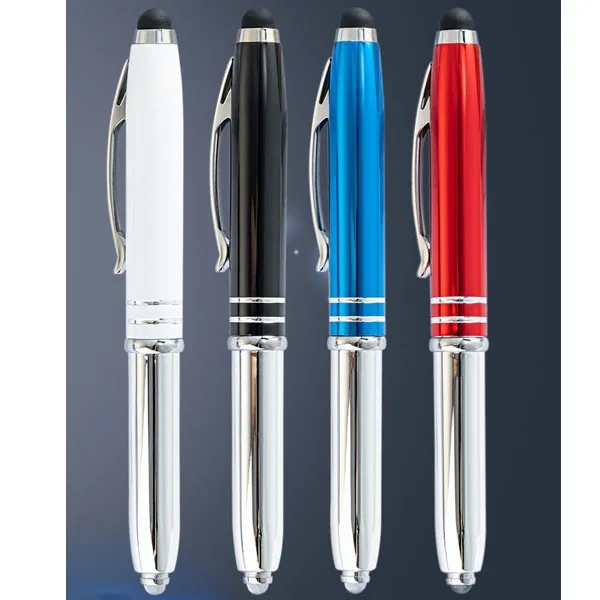 Metal Stylus Ballpoint Pen with LED Light 5