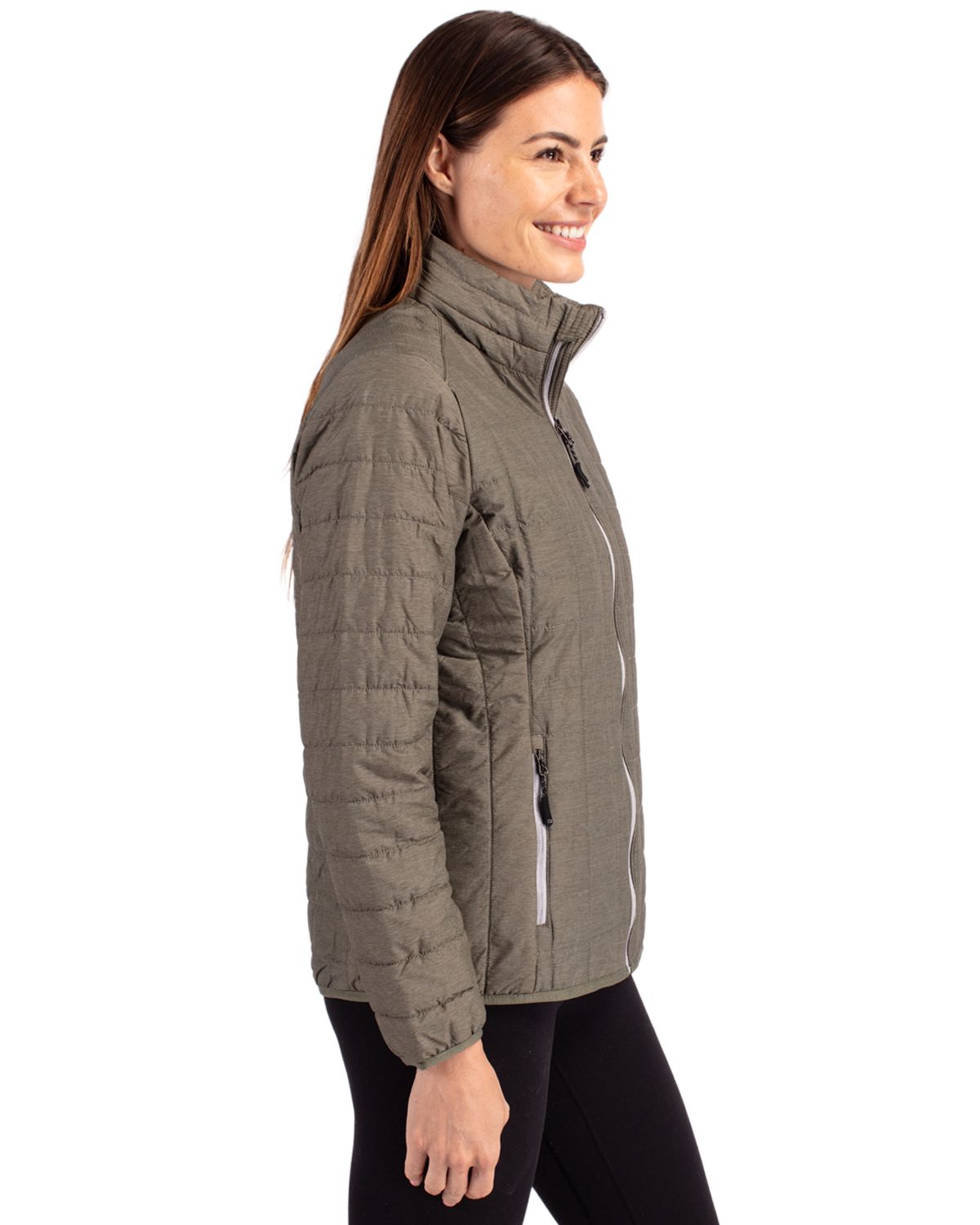 Cutter & Buck Rainier Recycled Insulated Puffer Womens Full Zip Jacket 78