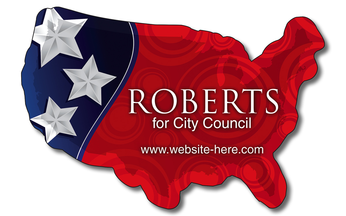 Political Magnet - United States Shape (3.5x2.34) - 20 mil. 2