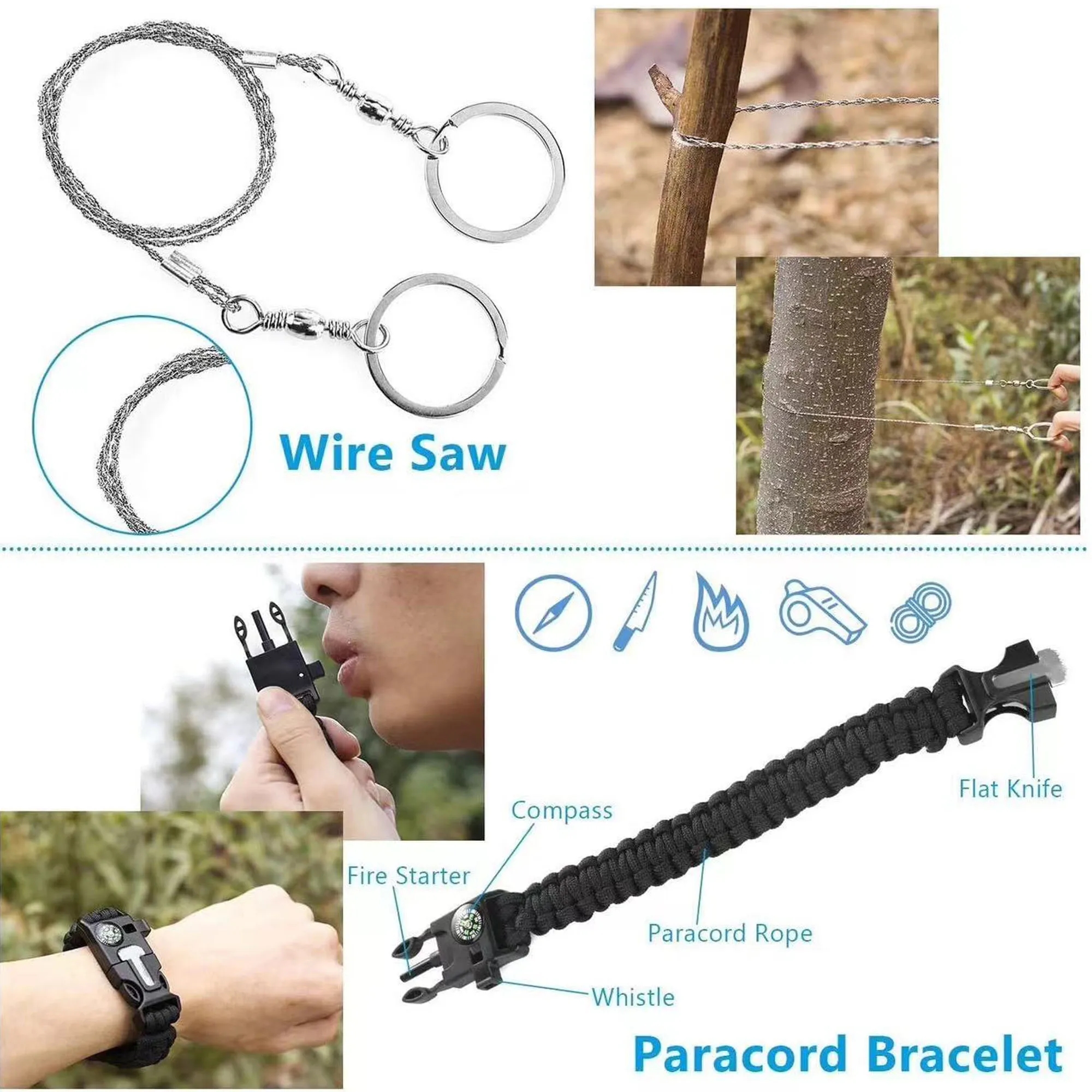 Wild Survival 15-Piece Outdoor Multi-Functional Tool Set 6