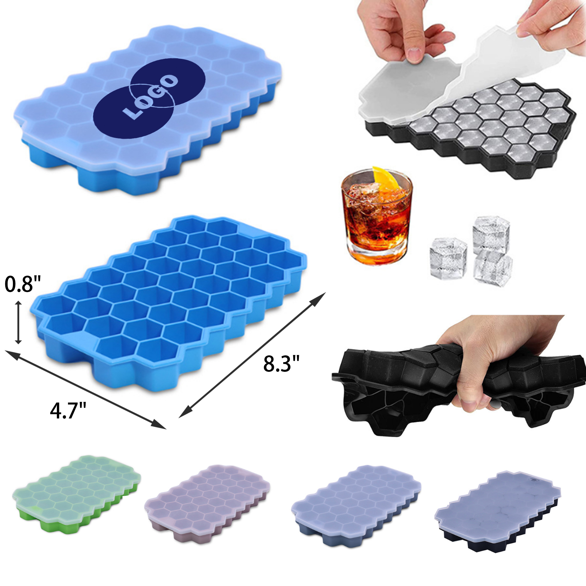 Efficient Silicone Honeycomb Shaped Ice Tray 5