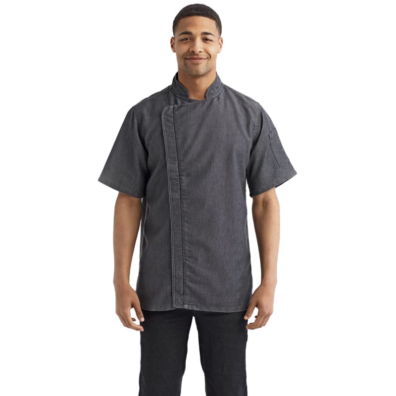 Artisan Collection By Reprime Unisex Zip-Close Short Sleeve Chef's Coat 5