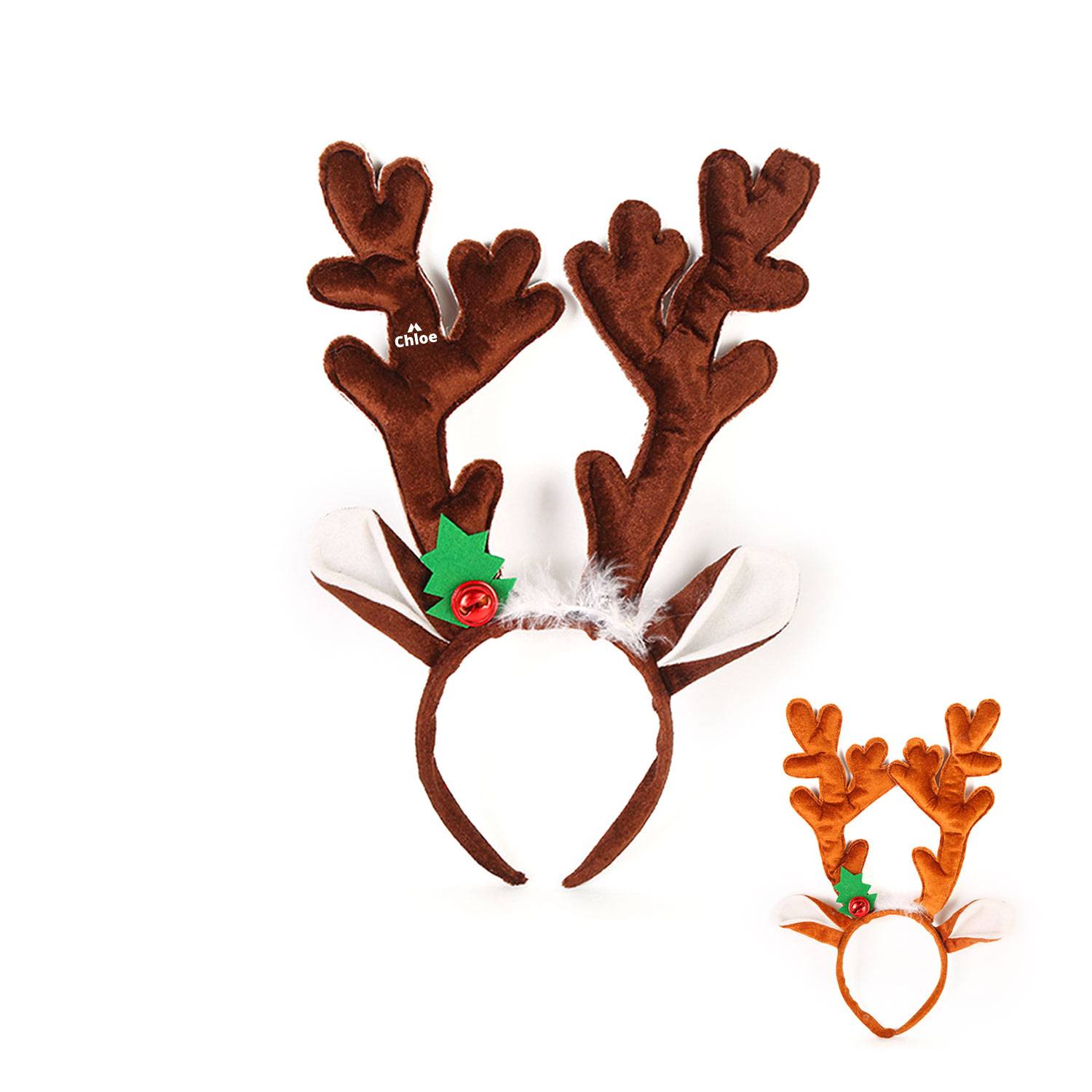 Christmas Fabric Antler Headband 2