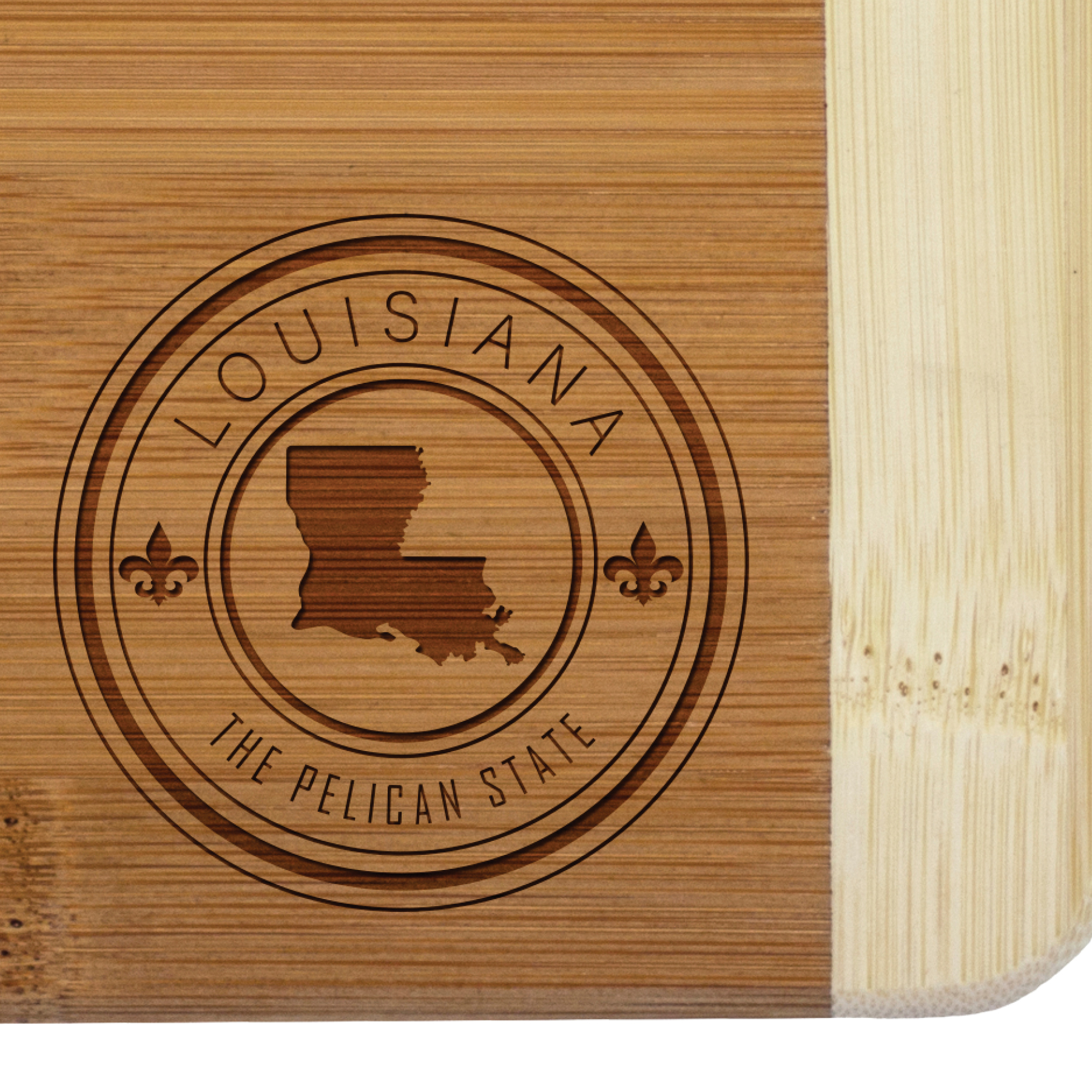 Louisiana State Stamp 2-Tone Bar Board 1