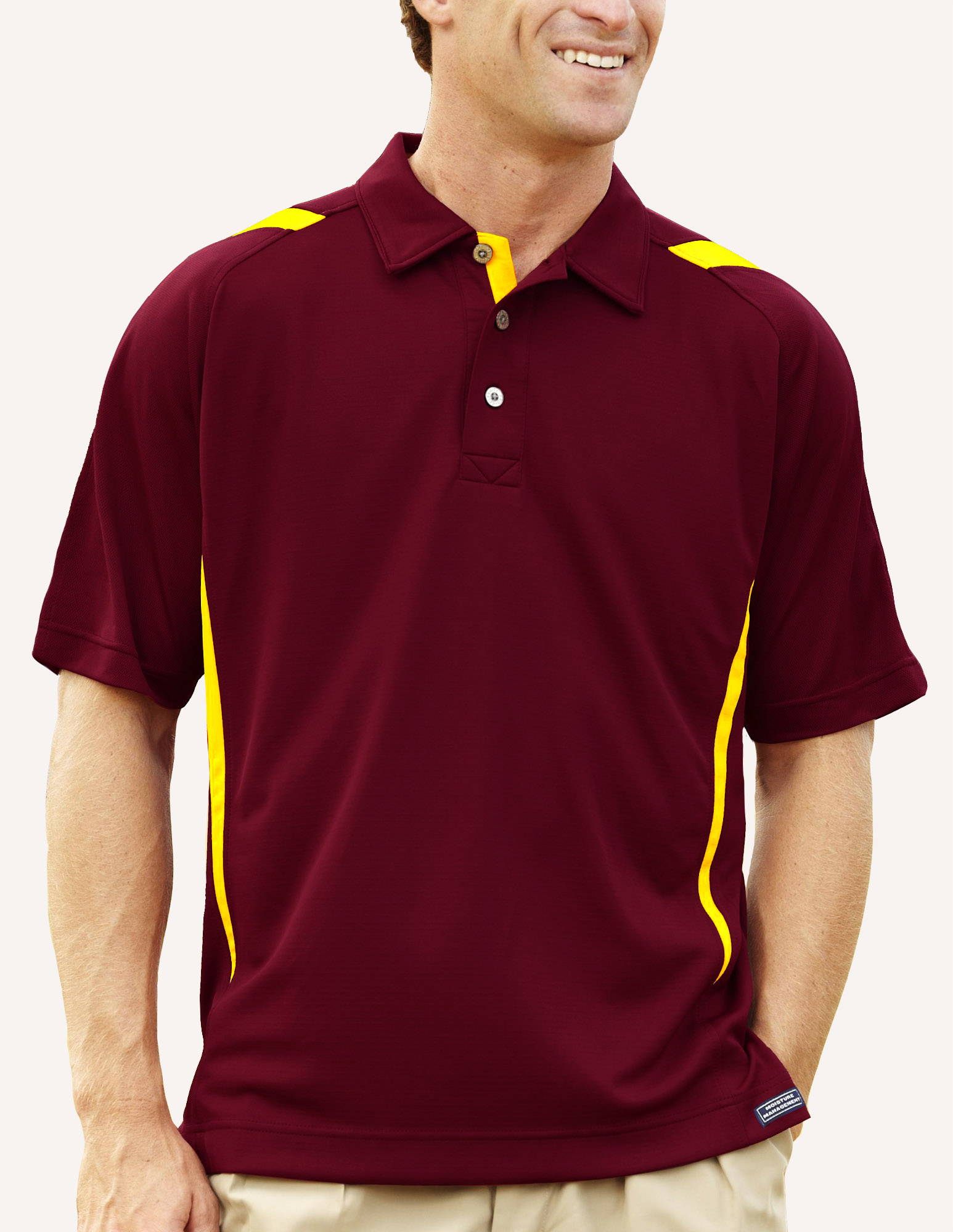 Men's Pegasus Ottoman Color Block Polo Shirt 4