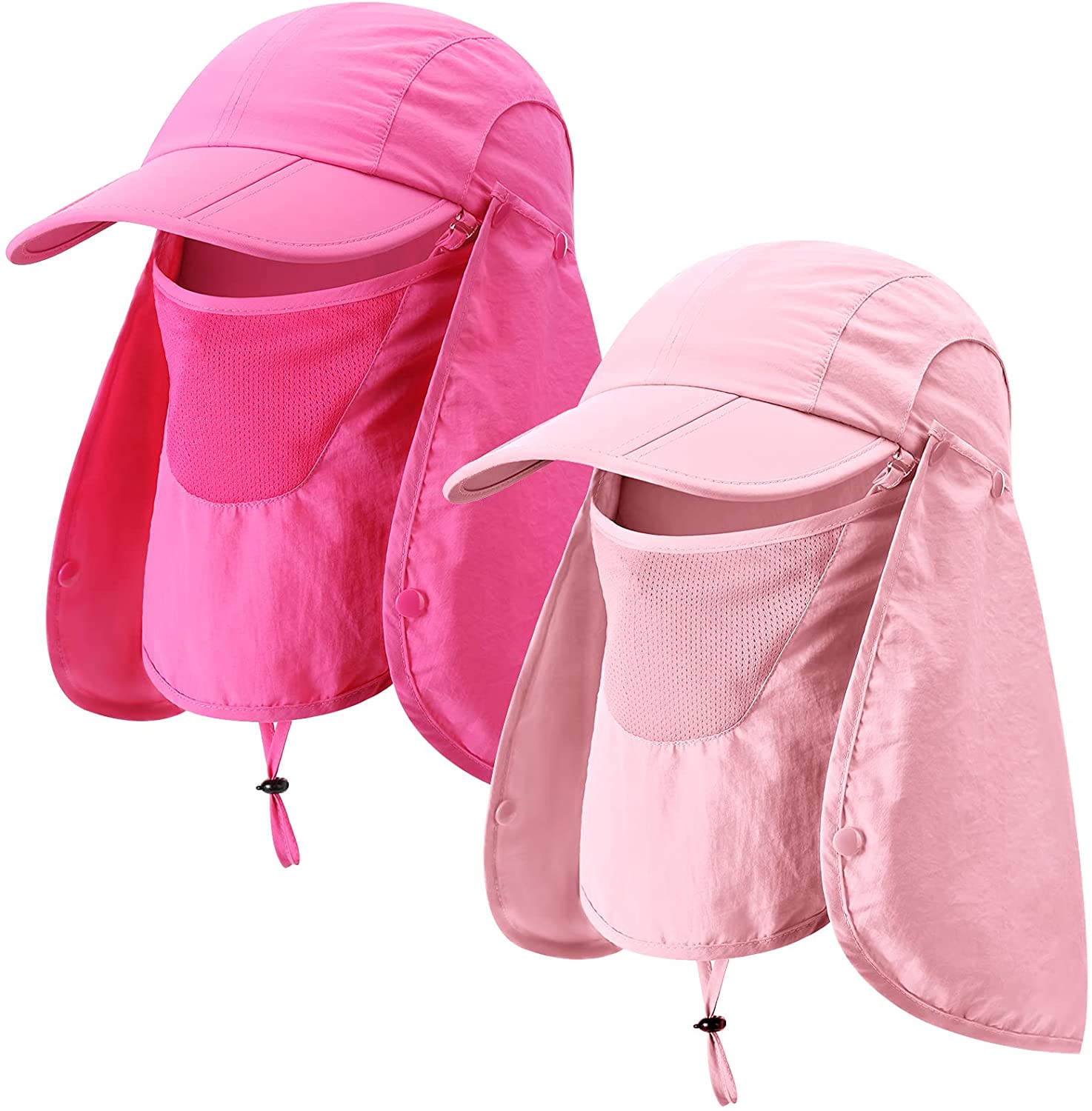 Neck Fishing Sun Protection Detachable Face Flap Hat 6