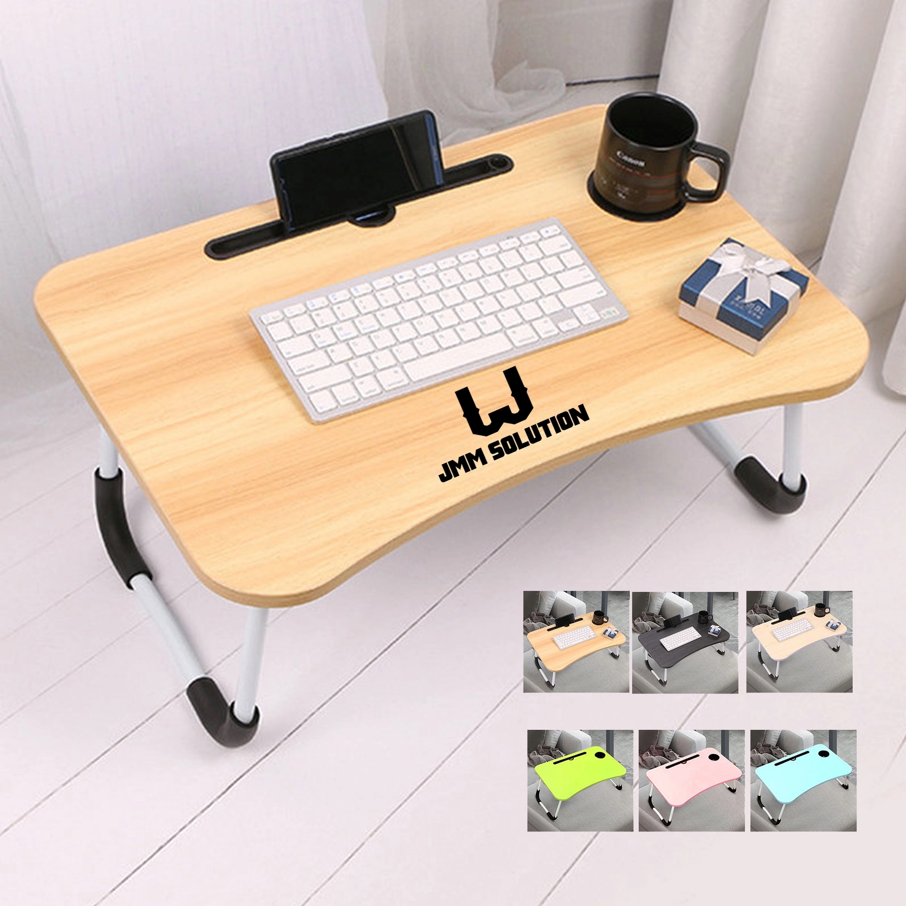 Laptop Bed Desk Table Tray Stand With Cup Holder 2