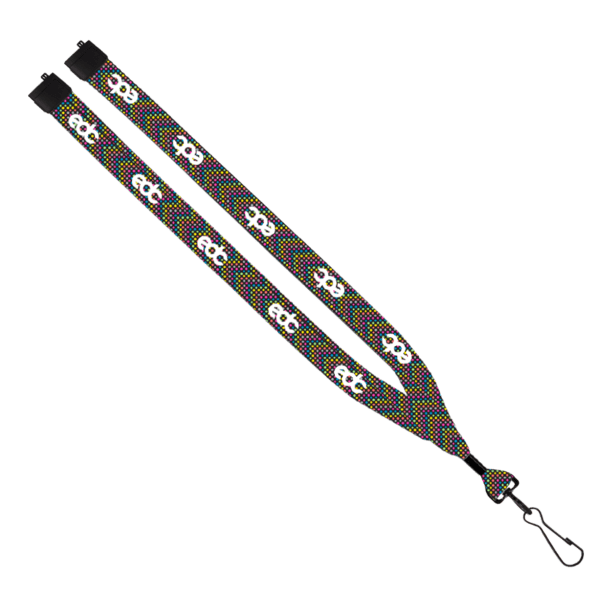 3/4" Dye-Sublimated Lanyard with Metal Crimp & Metal Split-Ring 25