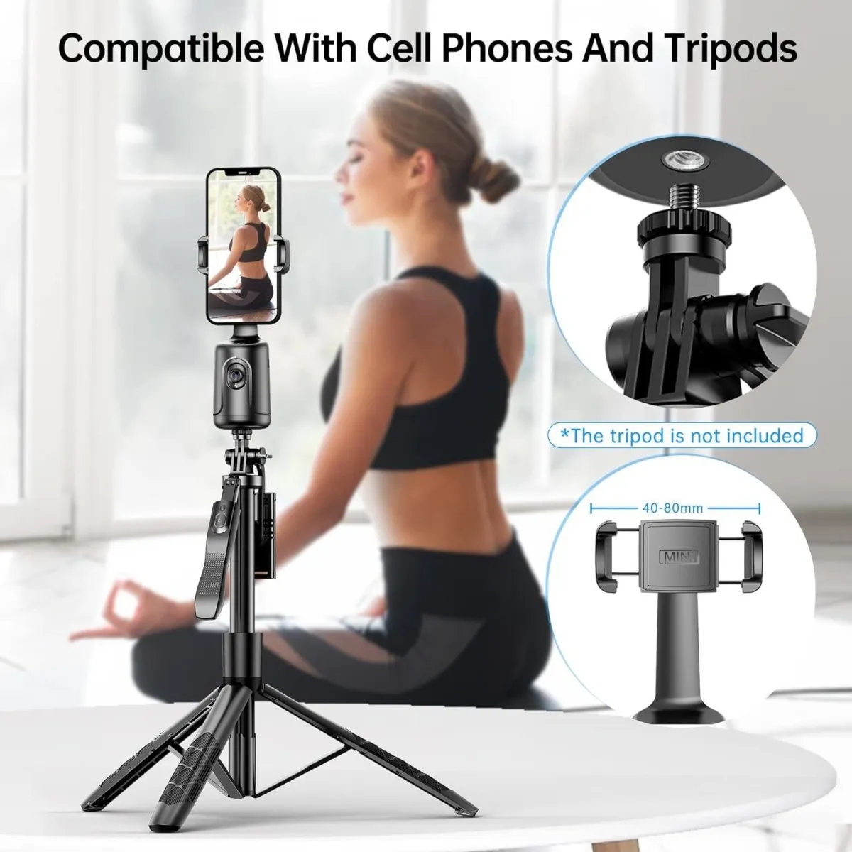 Portable Auto Face Tracking Phone Holder Tripod 3