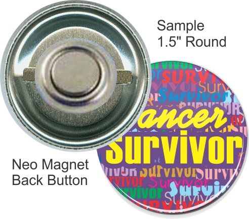 Neo Magnet 1 1/2 Inch Round Button 2