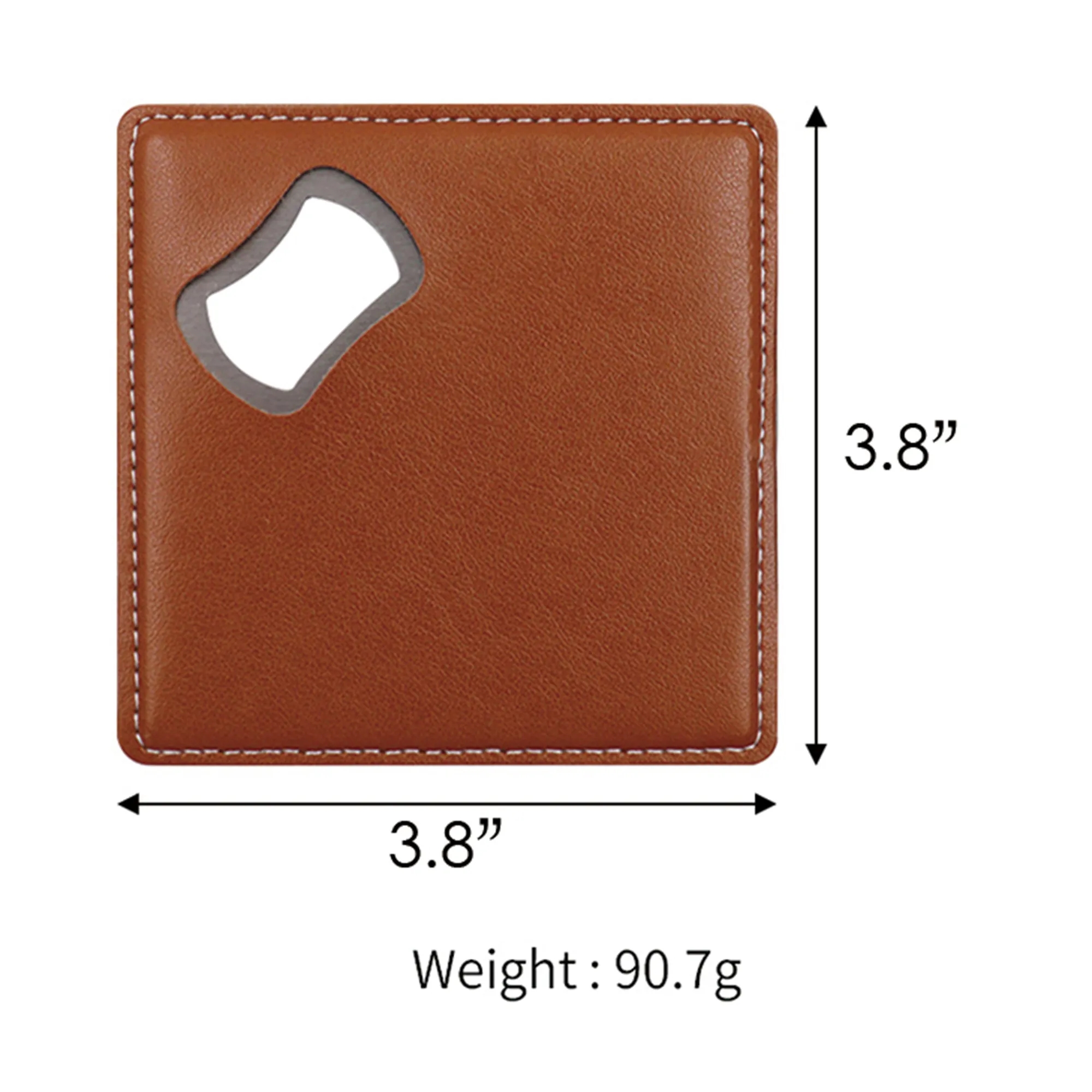 Premium Leather Coaster With Hidden Bottle Opener 7