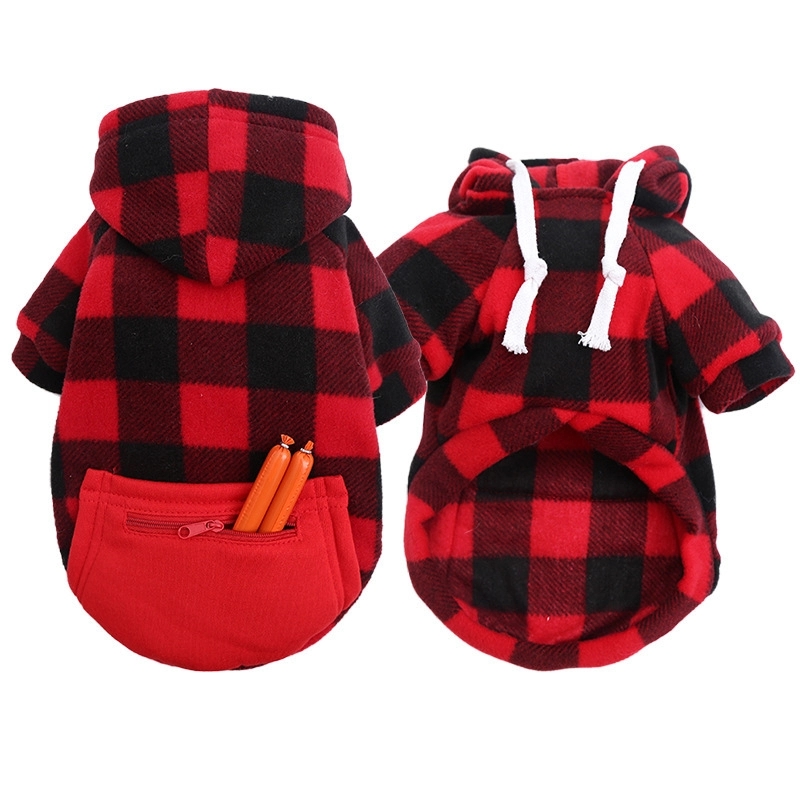 Letters Winter Pet Dog Hoodies Cotton Warm Clothes 4