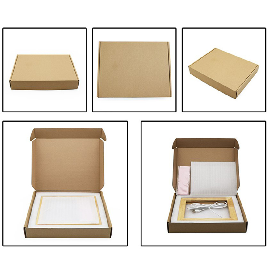 LED 3D Illusion Light In A Wood Picture Frame Personalization Optional 9