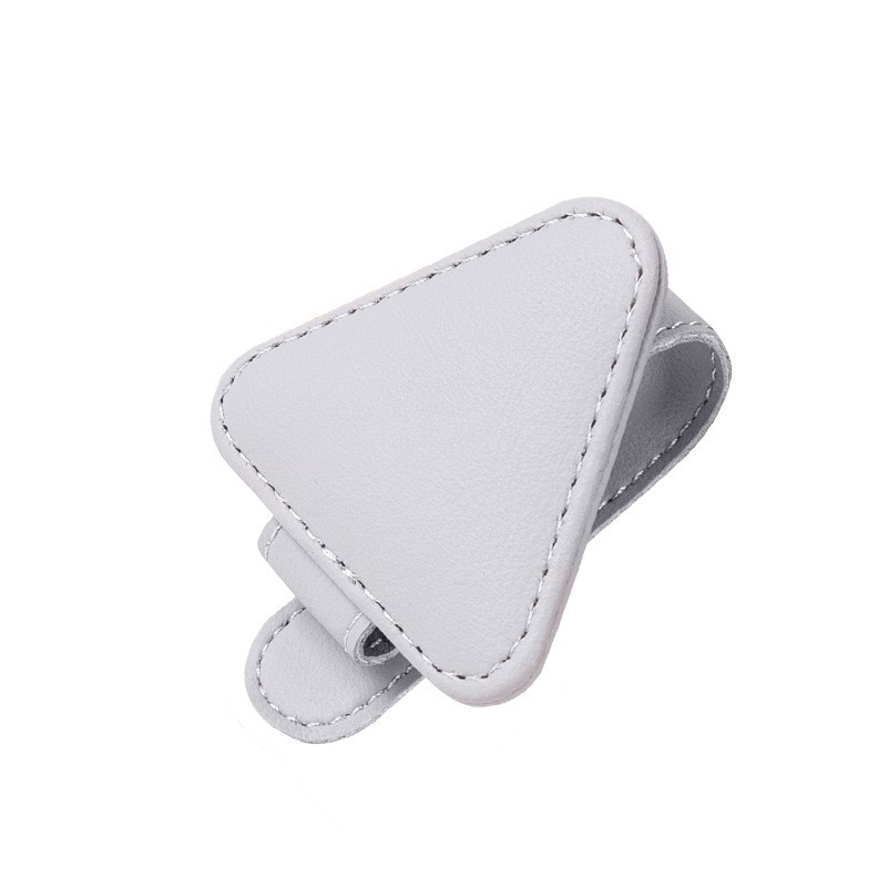 PU Leather Car Sun Visor Sunglasses Holder Clip 4