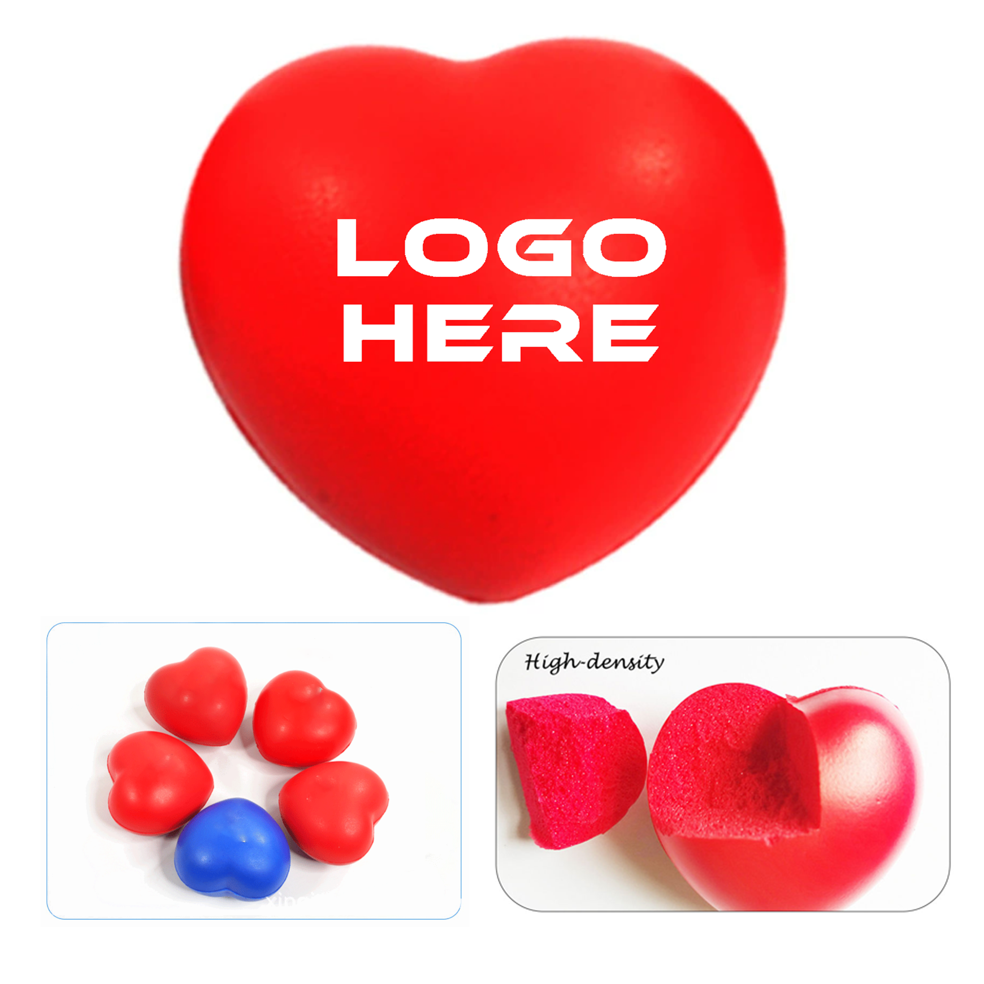 Pu Heart Pressure Relief Ball 2