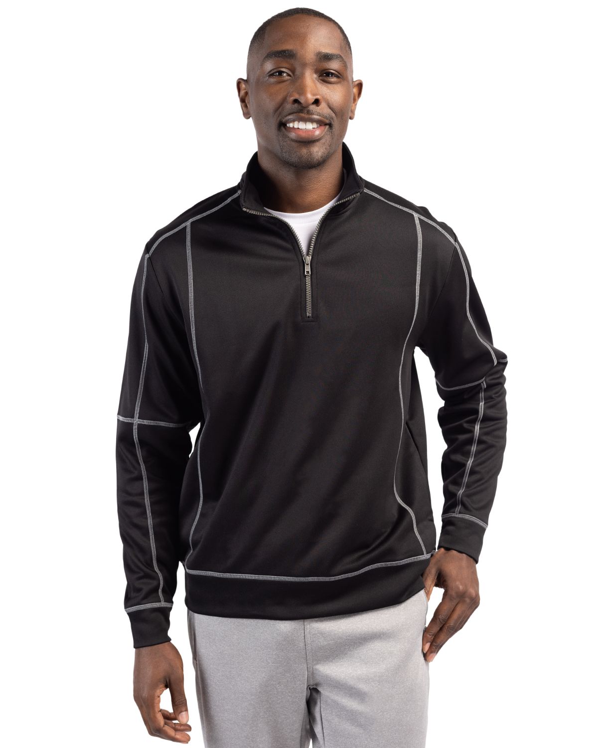 Helsa Performance Mens Half Zip Pullover Sweatshirt