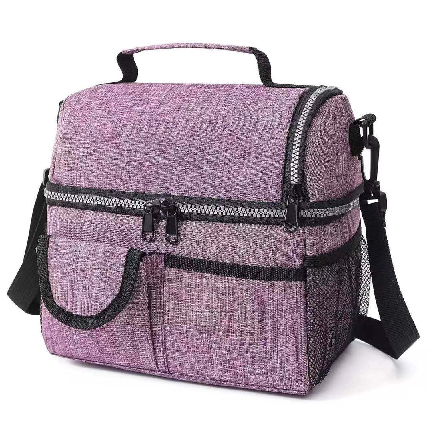 9L Double Decker Oxford Insulated Cooler Lunch Bag 10