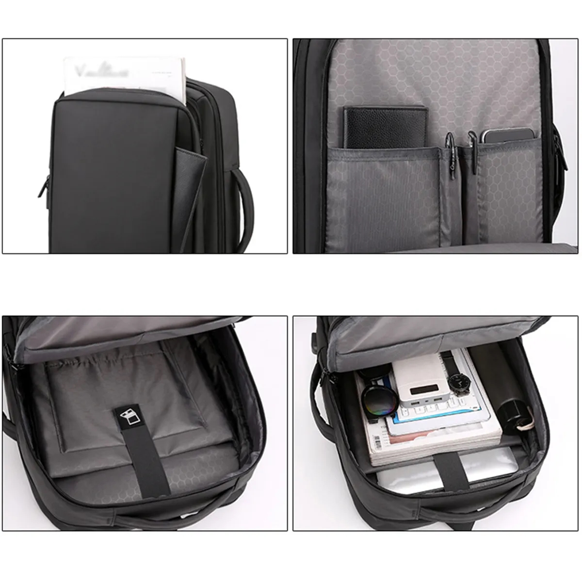 Anti-Theft Laptop Backpack with USB Port School Bag 5