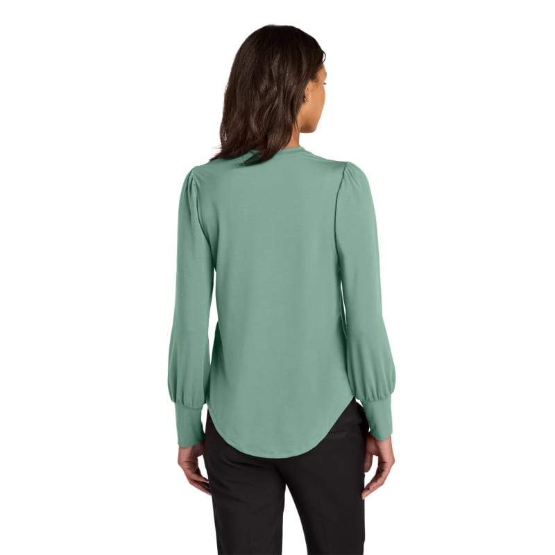 Mercer+Mettle Women's Stretch Jersey Long Sleeve Blouson Top 6