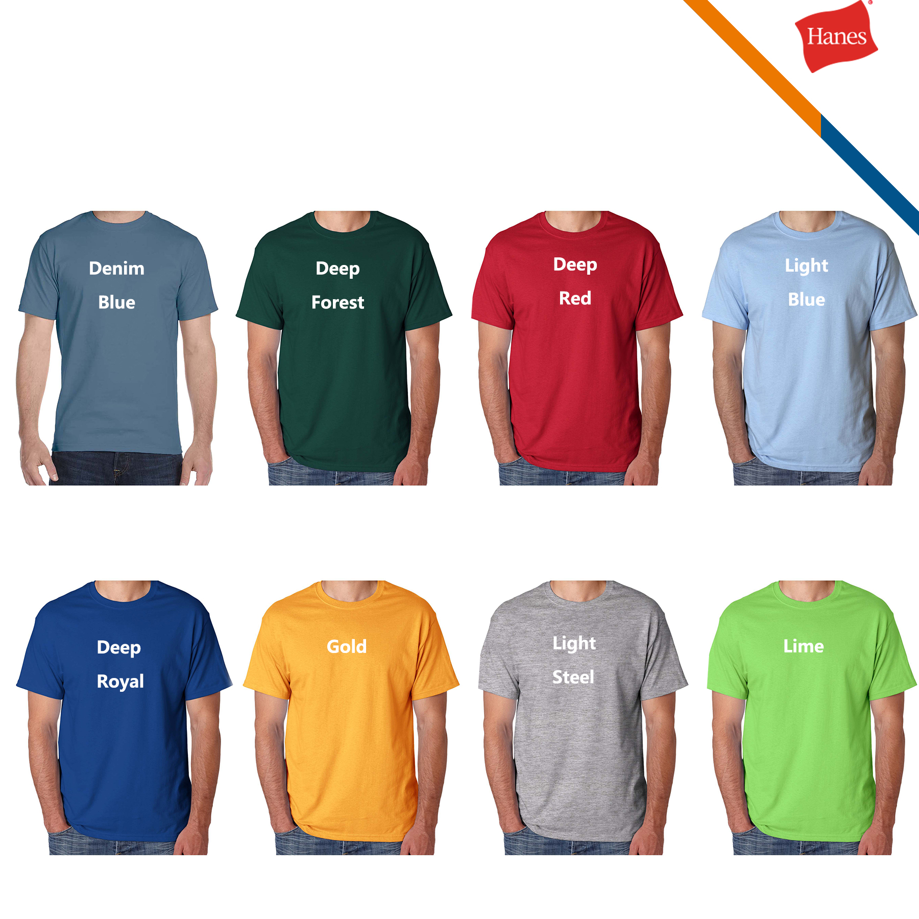Hanes® 5.2 oz 100% Cotton Preshrunk Tees 3
