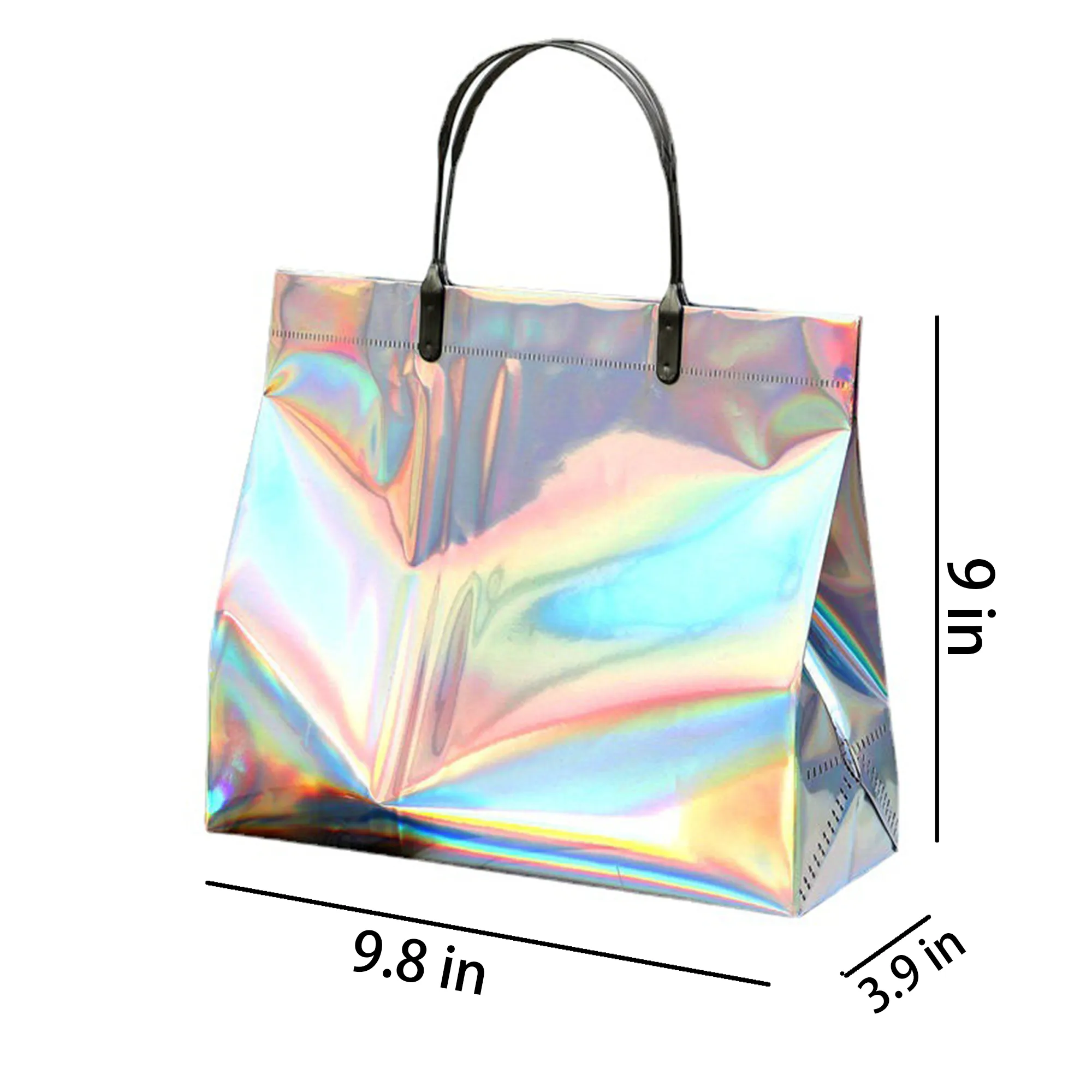 Holographic PVC Tote Bag Retail Gift Shopping 3