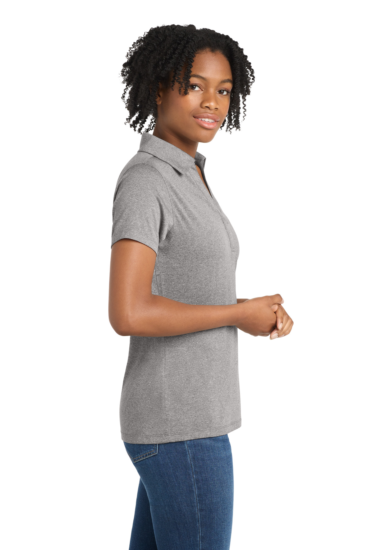 Sport-Tek® Ladies' Heather Contender™ Polo 9