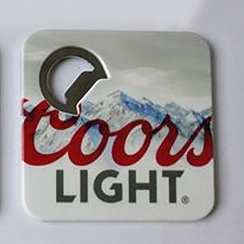 Square Bottle Opener with Coaster 7