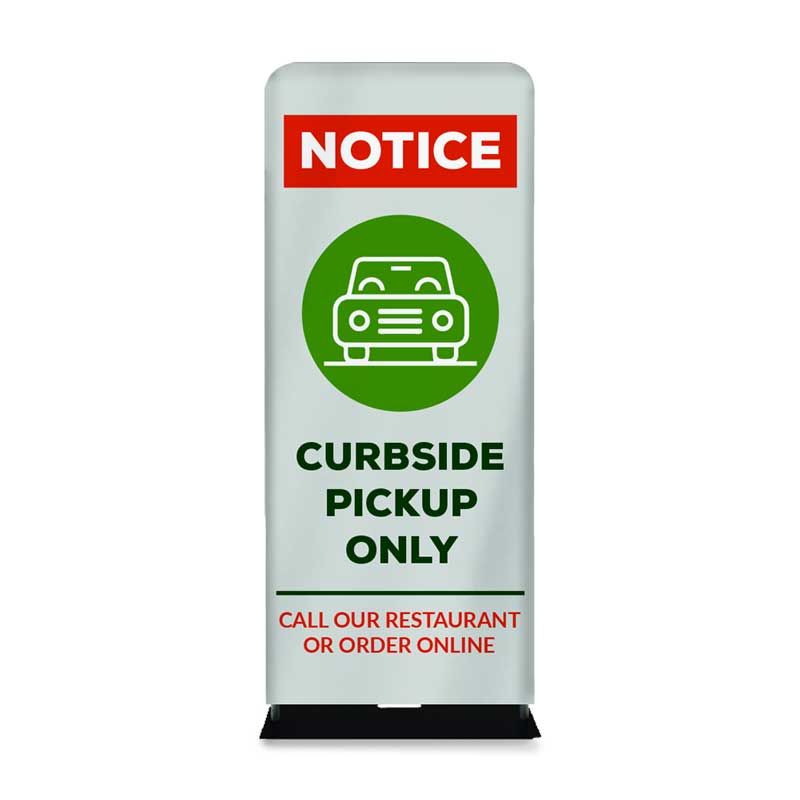 Stretch Fabric Standing Banner Stand - Restaurant Sign - 36" W x 91" H 2