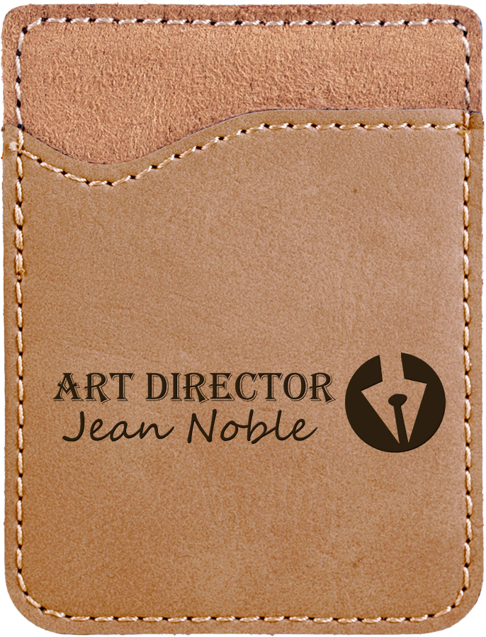 Light Brown Leatherette Phone Wallet 1