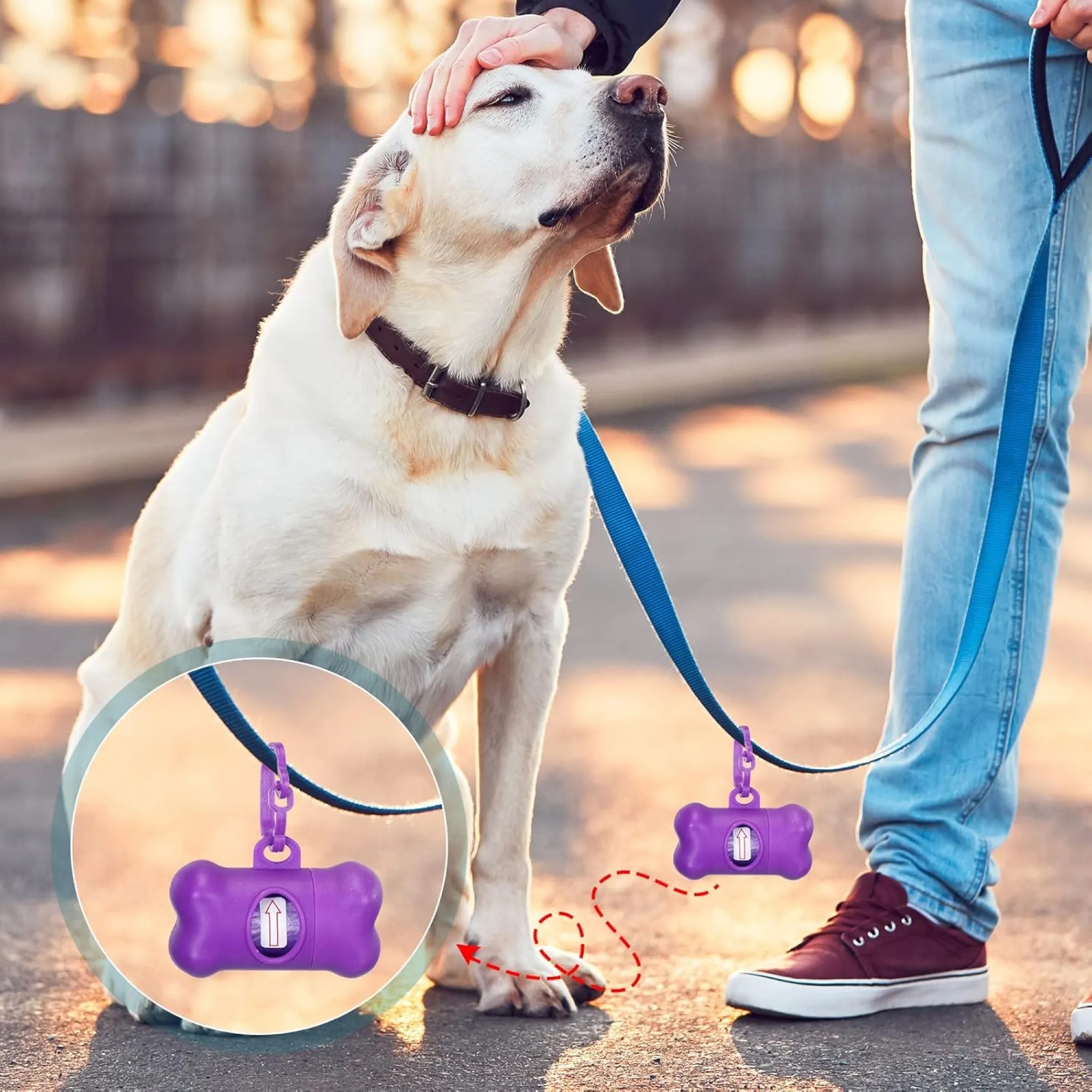 Bone Shaped Pet Dog Toilet Pickup Garbage Bag Holder 4