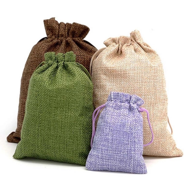 Jute Burlap Drawstring Jewelry Bags 2