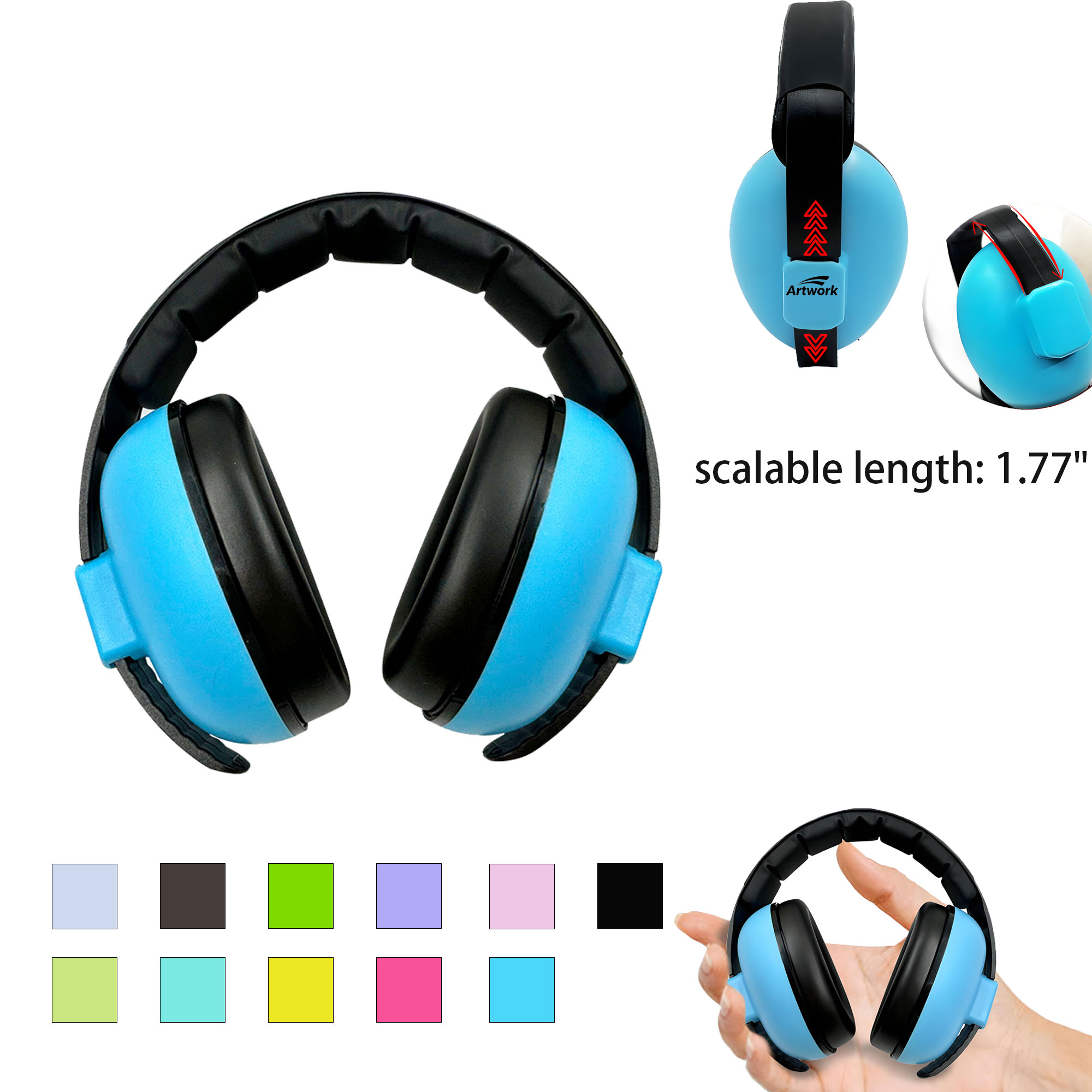 Children's Head Mounted Earmuffs 3