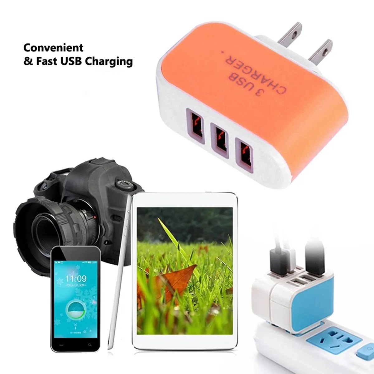 3 Port USB Wall Charger 2