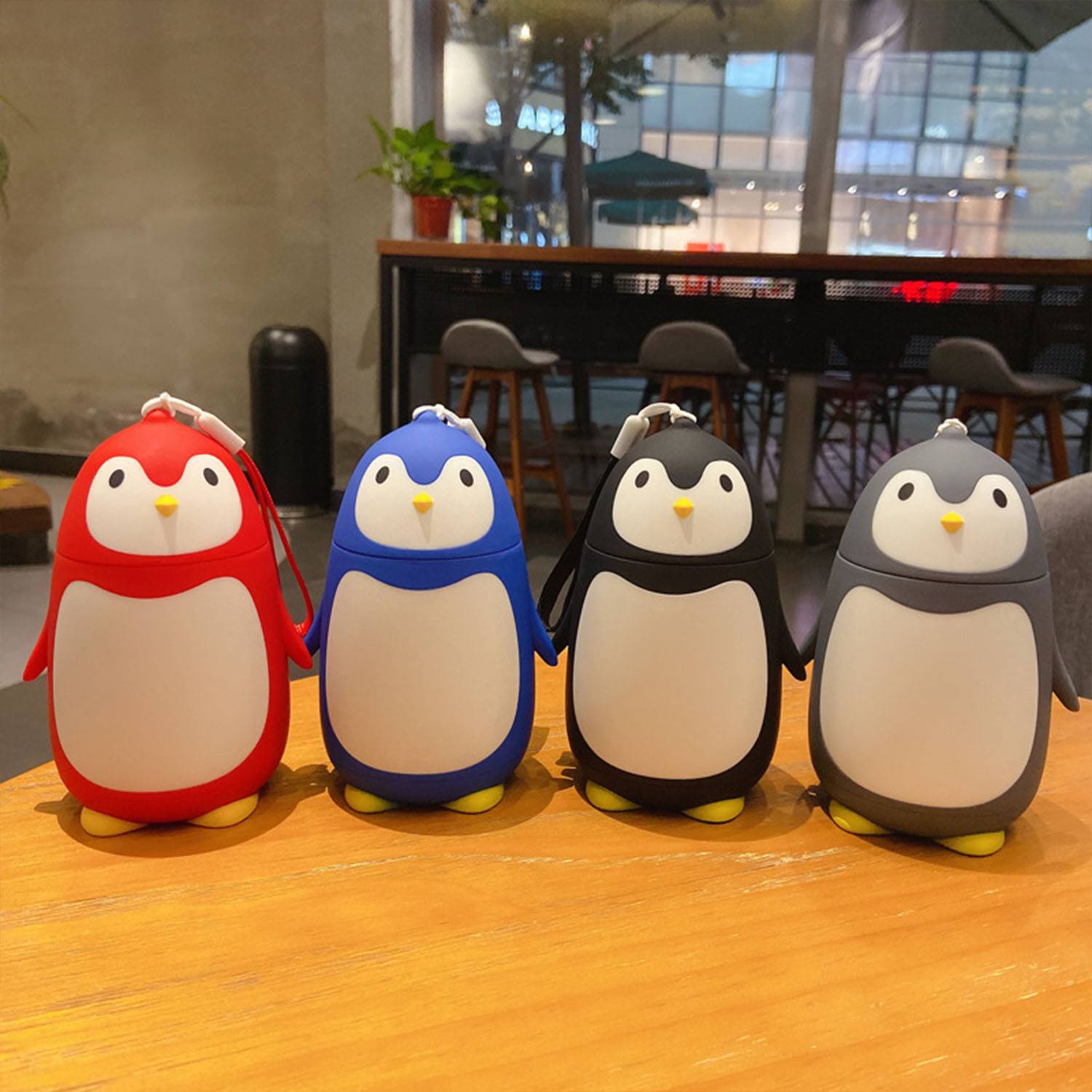 8.73oz Stainless steel cute penguin portable insulated cup 1