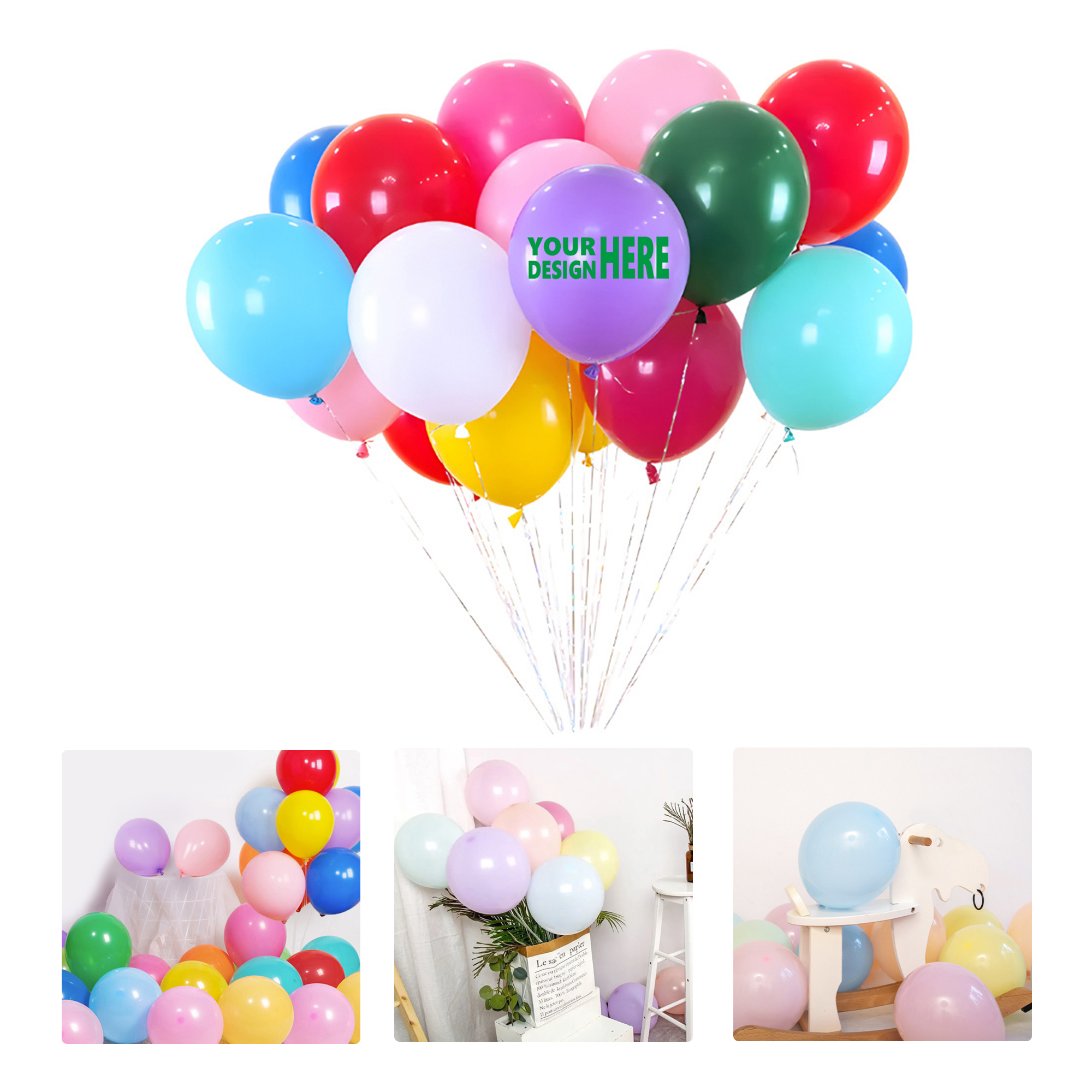 MOQ 100 Matte Pastel Latex Balloons for Party Decoration 1