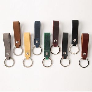 Classic Leather Keychain Ring For Stylish Key Organization 24