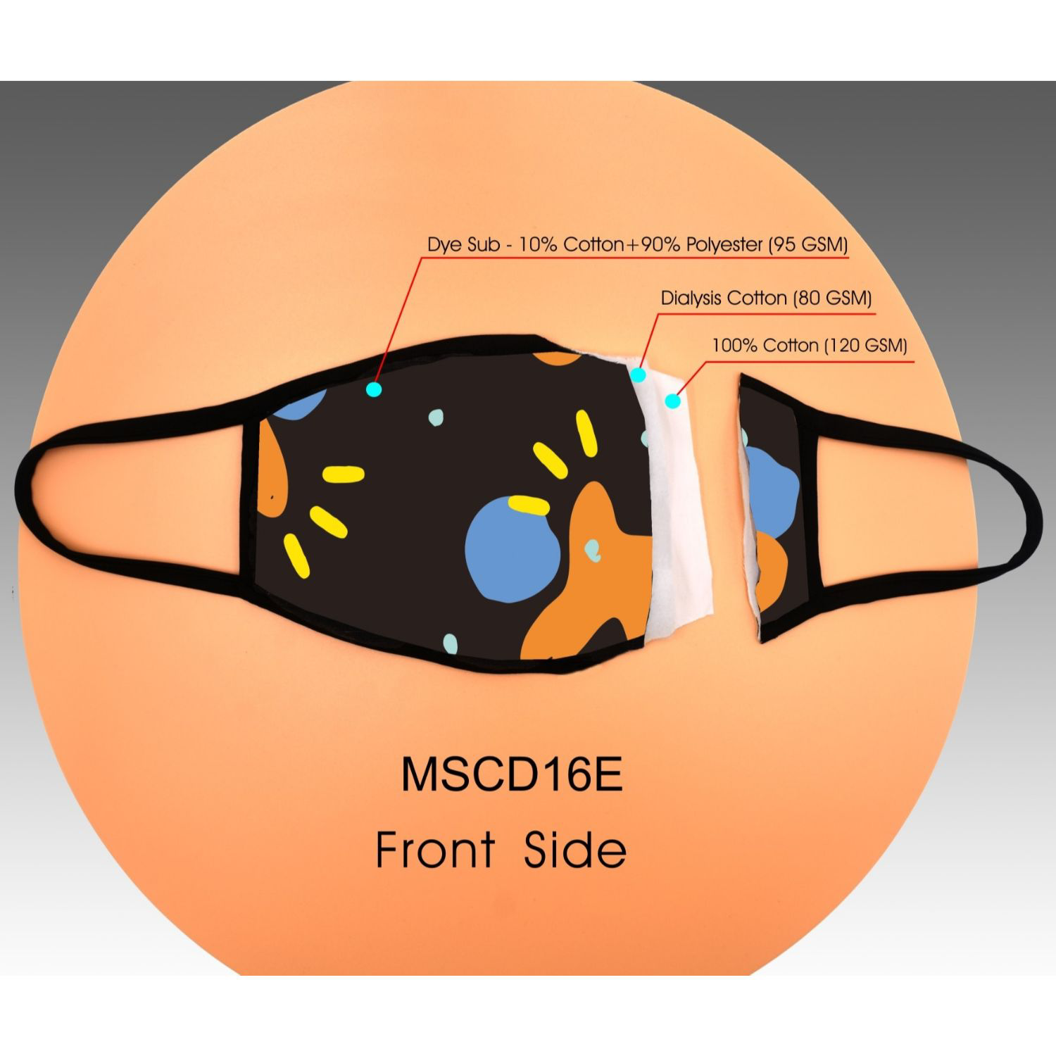 Printed Reusable Cotton Face Mask Safety Masks 3