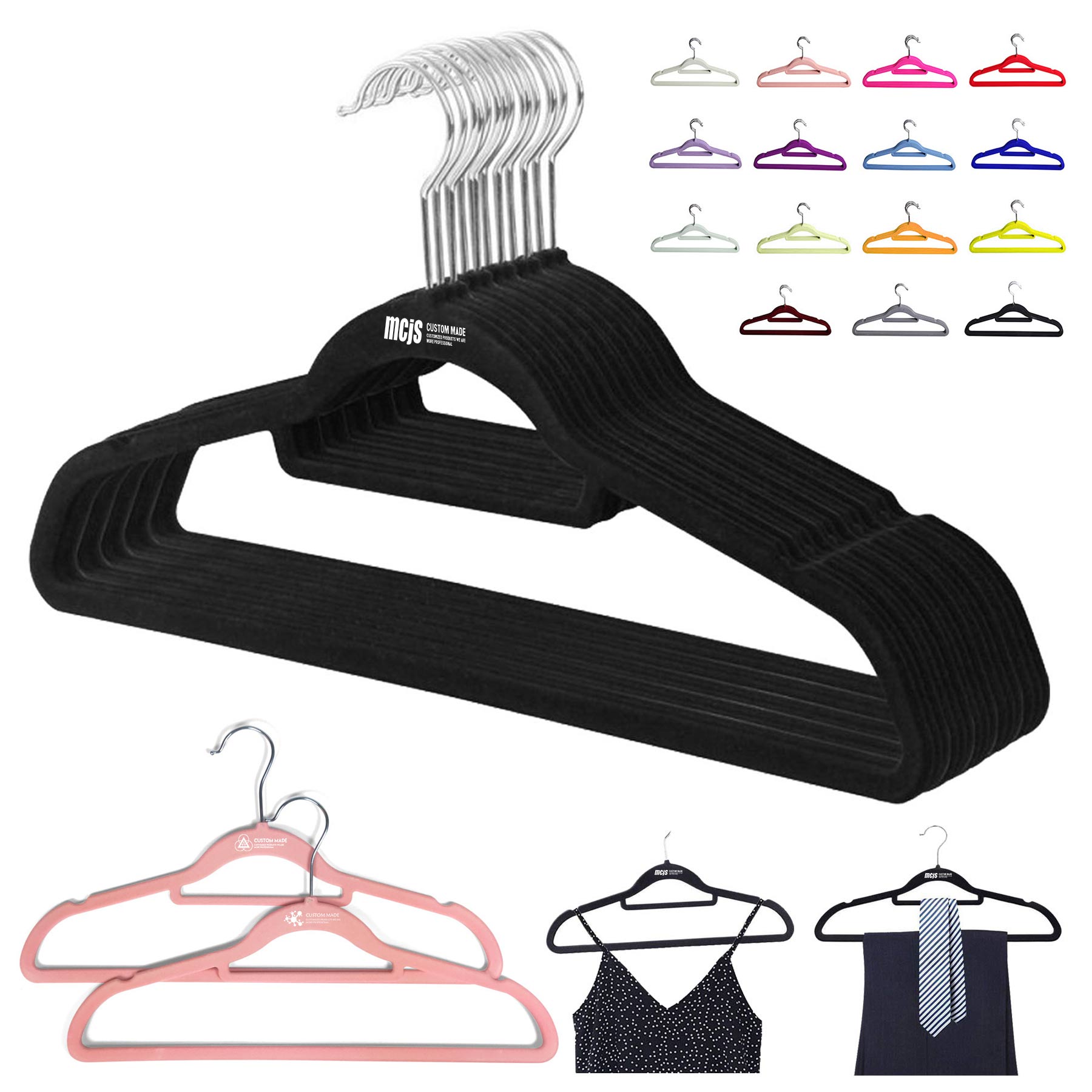 Velvet Non-Slip Suit Clothes Hangers 1