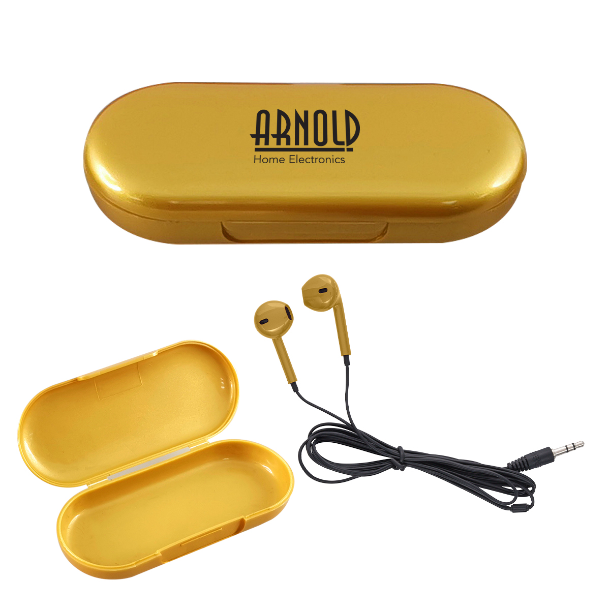 Metallic Wired Earbuds With Clamshell Case 6