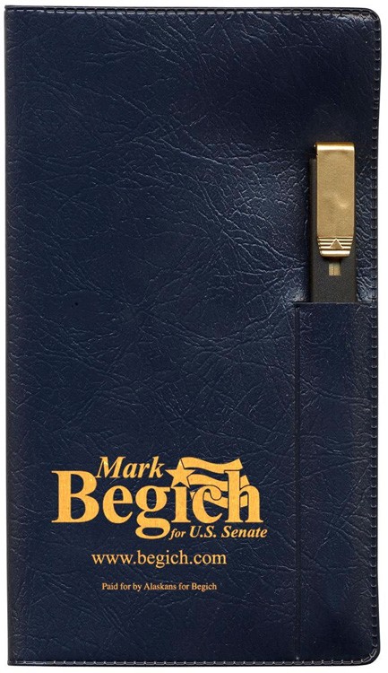 Executive Vinyl Cover Weekly Pocket Planner with Pen 5