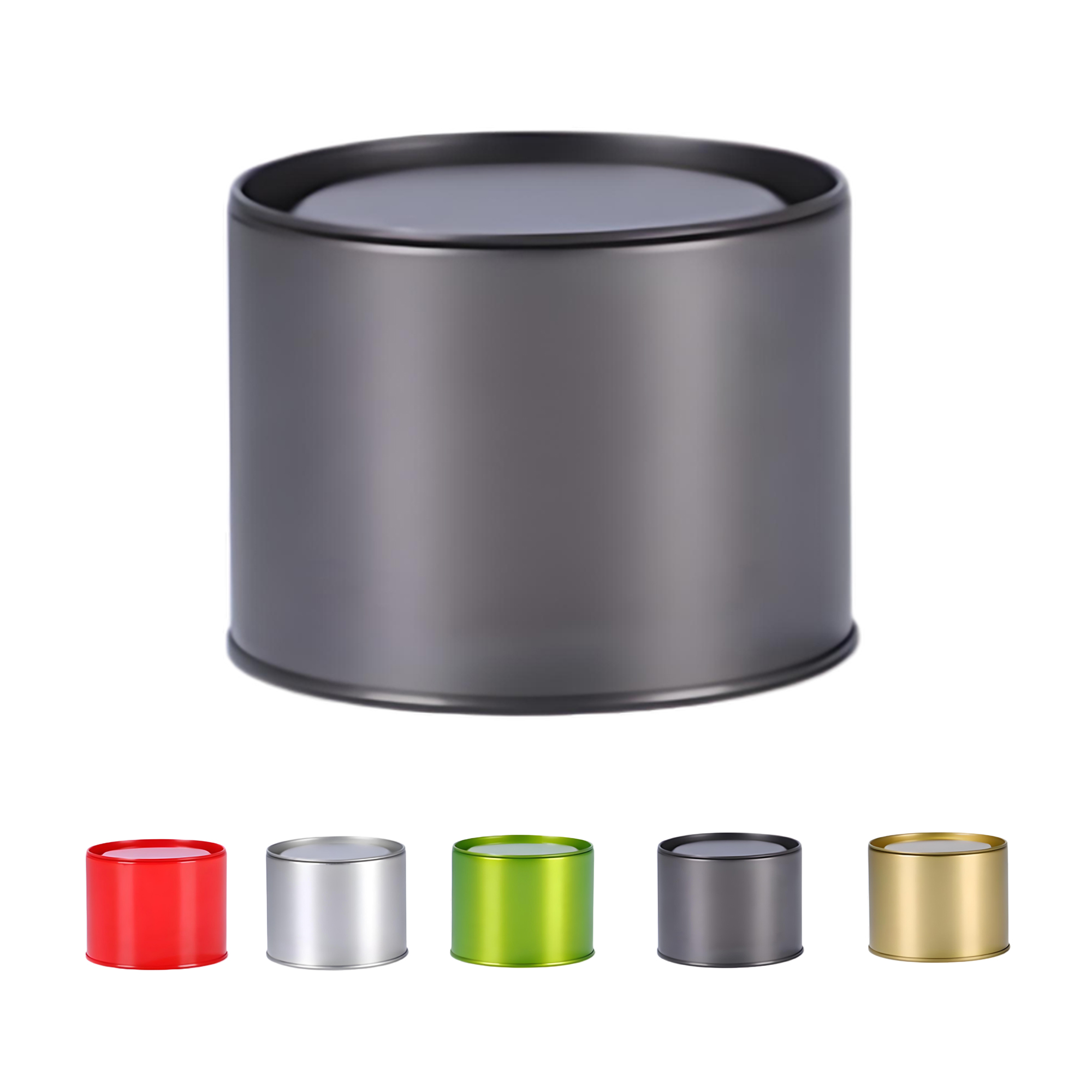 Colorful Round Empty Tin Container 2