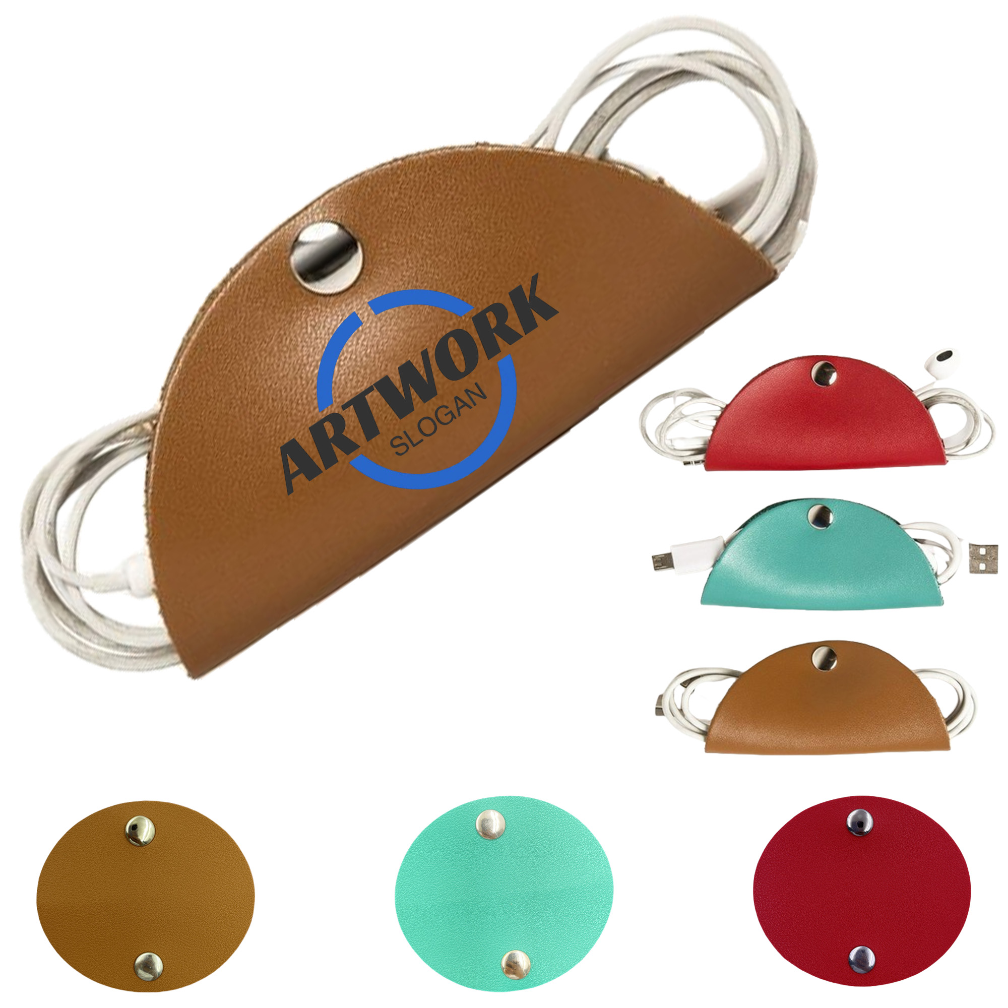 Leather Headphone Cable Organizer 2