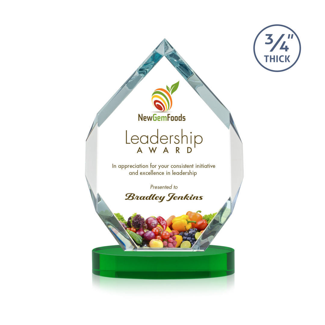 Royal Diamond VividPrint™ Award on Alberton Base - Green 2
