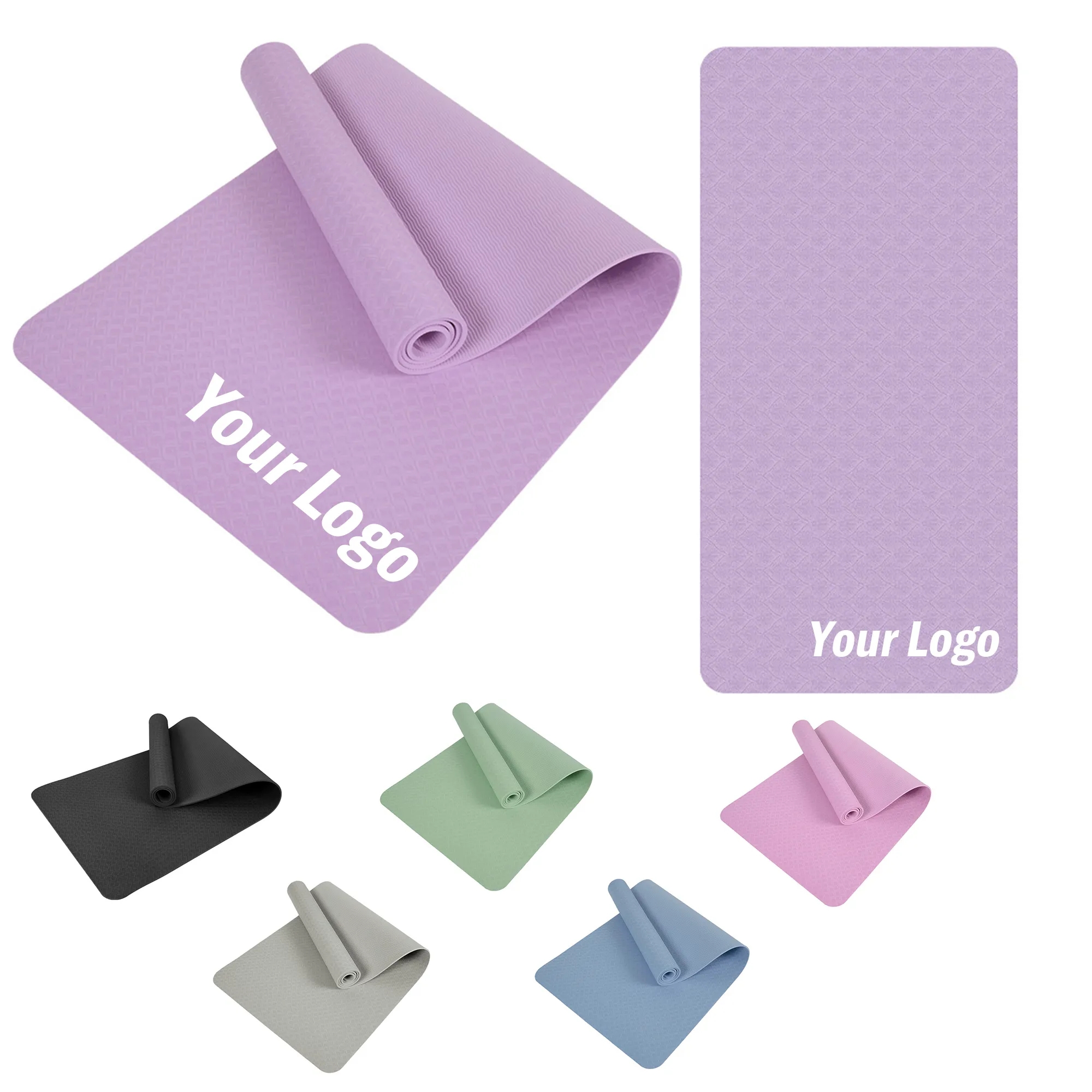 TPE Anti Slip Shock Absorbing Silent Yoga Mat