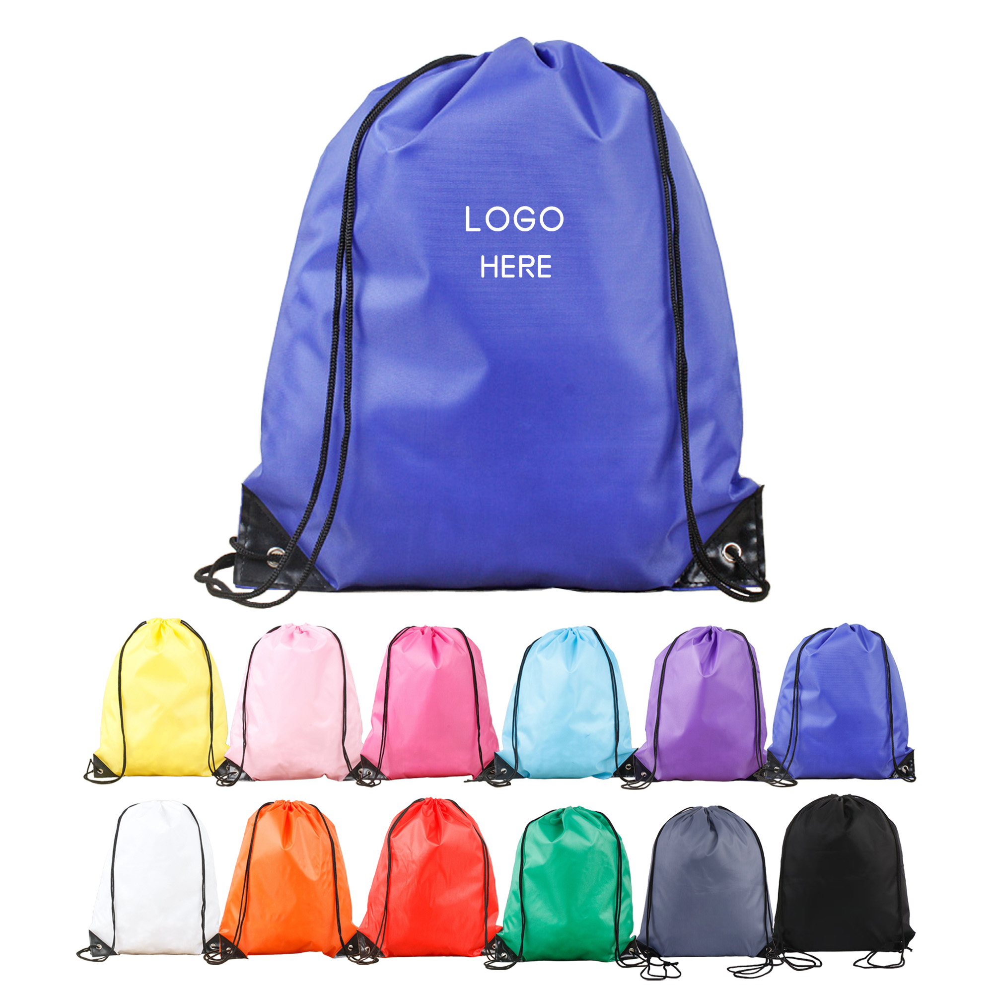 Nylon Drawstring School Gym Backpack 3
