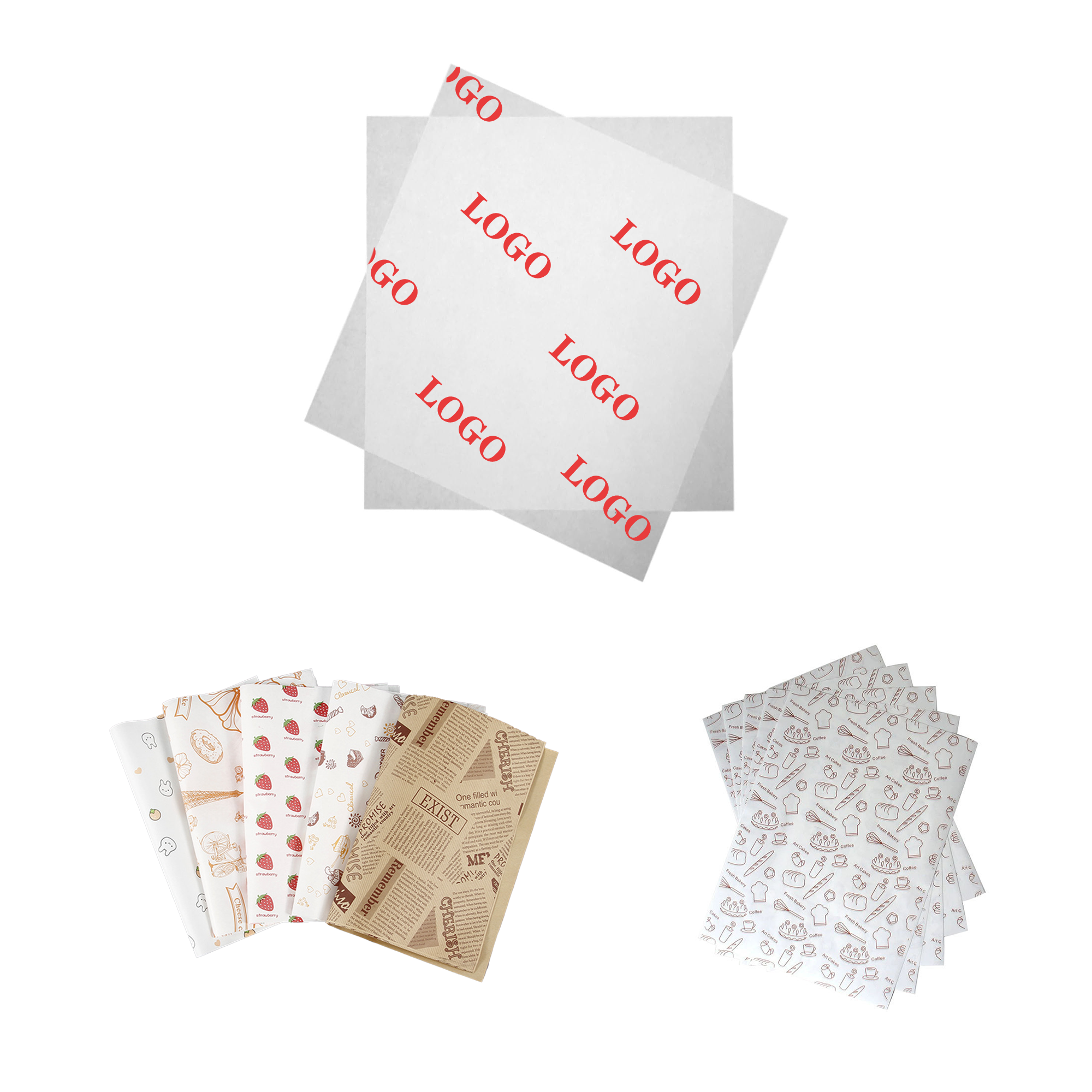 12" x 12" Hamburger Wrappers Greaseproof 2