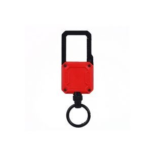 Sleek Metal Square Keychain With Durable Steel Wire Rope 18