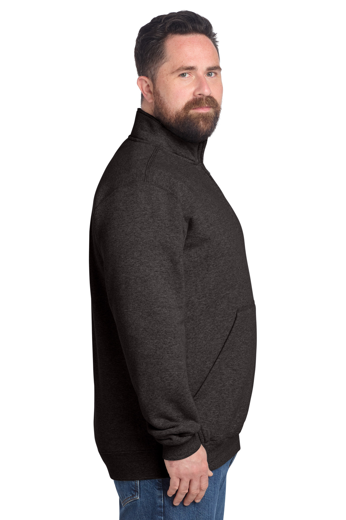 Carhartt Midweight 1/4-Zip Mock Neck Sweatshirt CT105294, custom hoodie or sweatshirt with logo imprint 11